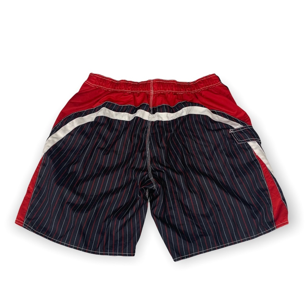 OP Ocean Pacific Black Red White Swim Trunks Board Shorts Bathing Suit XL 40/42